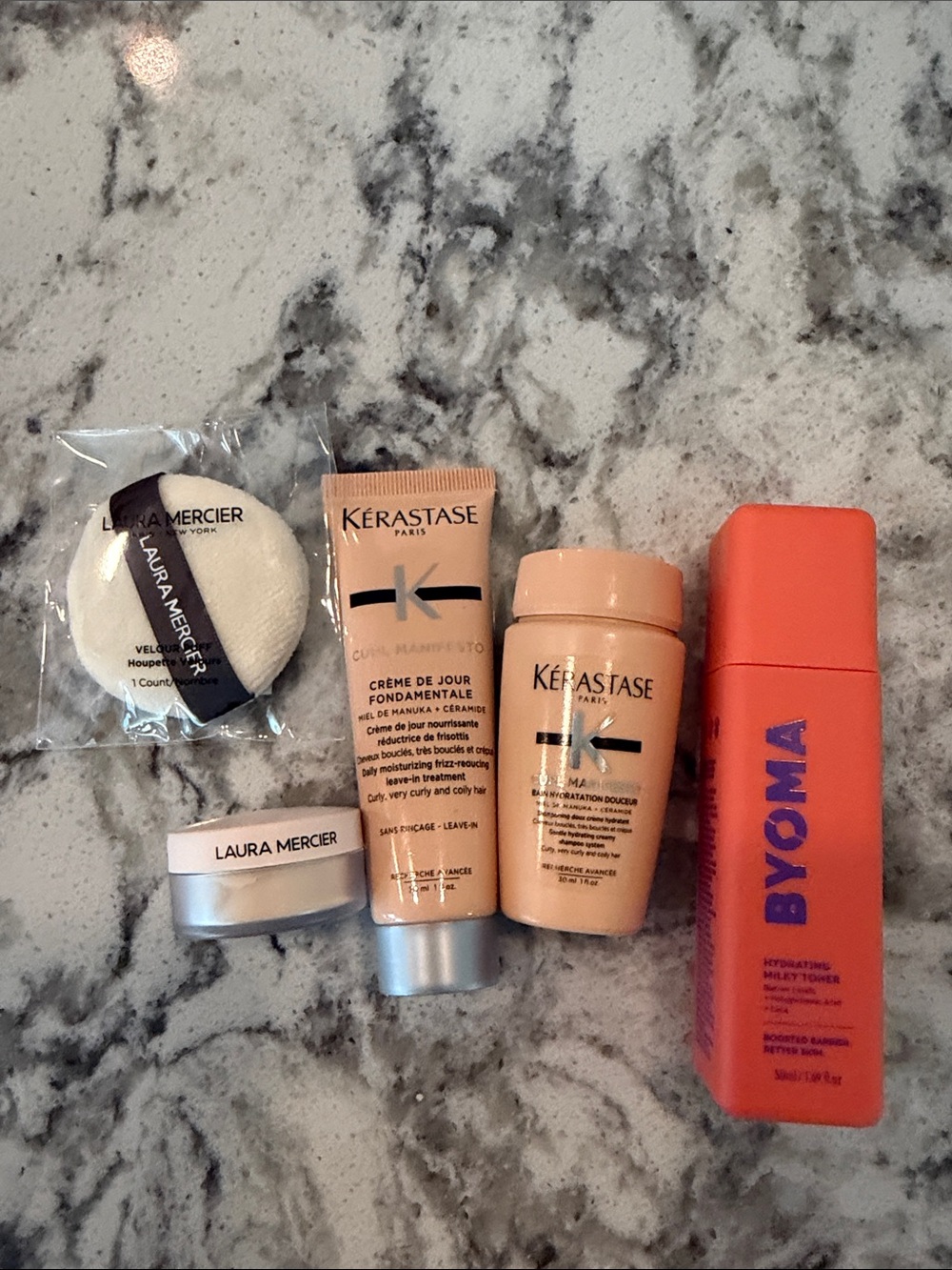 Face, makeup, and hair travel sizes